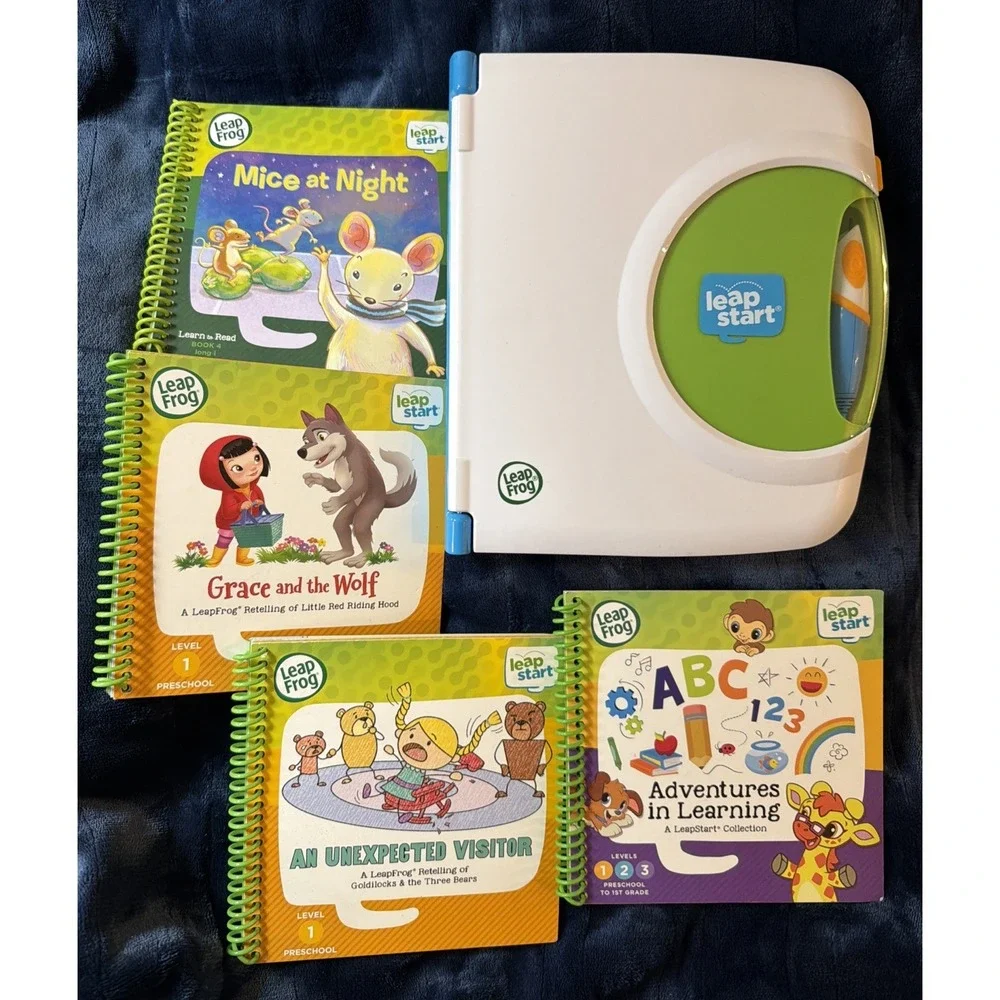 Leap Start 3D Learning System 4 Books Grace Wolf Mice Tested Works Preschool